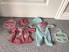 Baby Annabell Dolls Clothes Fit 36cm Doll Dress Romper Hats Outfits X2