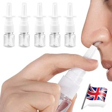 5-60ml Empty Clear Plastic Nasal Spray Bottles Water Container Dispensing 5-50x