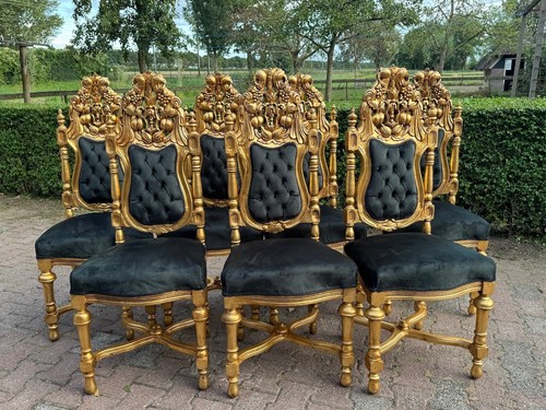 Chairs 1900 italian baroque - chairs,
