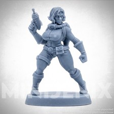 RETRO SPACE LADY Sci-fi Pin Up