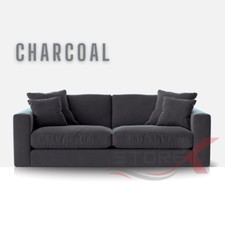 Storex Plush Fabric Large Sofa