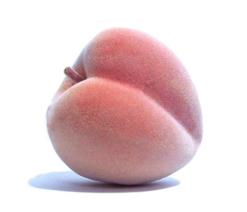 Artificial peach large - artificial, oval