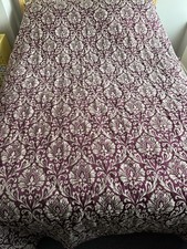 Sanderson Options jacquard/brocade quilted bedspread + 2 Oxford pillowcases