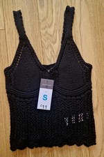 Black knitted Primark vest top