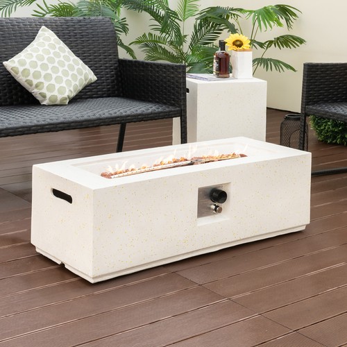 Patio terrazzo fire pit table - terrazzo,