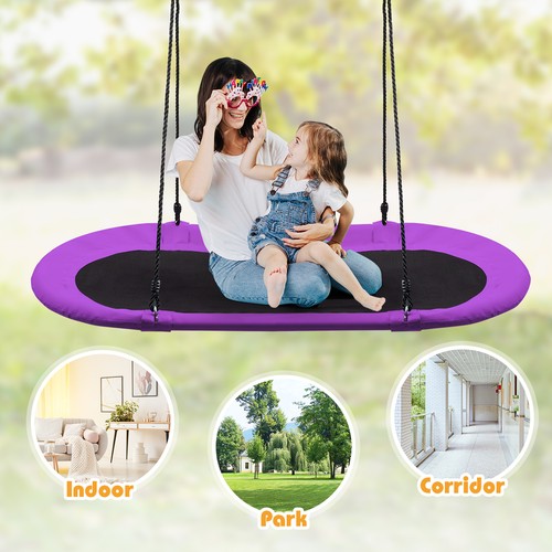 Purple 60in oval tree - tree, swing