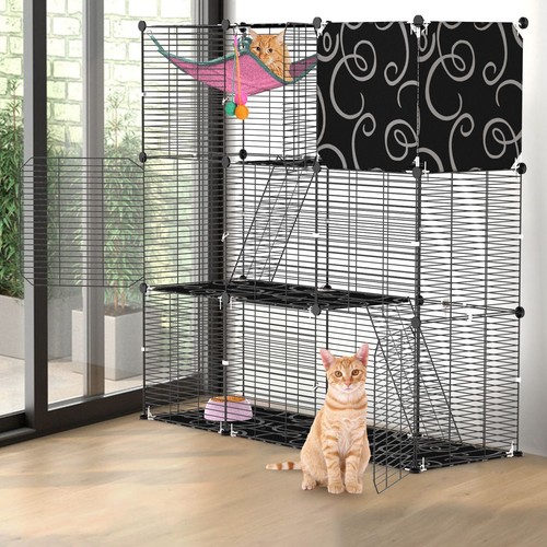 Tier metal cat cage - 3-tier, indoor