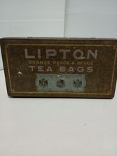 Lipton Old Metal Tea Box Empty