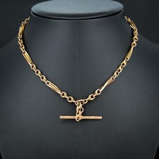 Antique 14.5" 9ct Gold Fetter