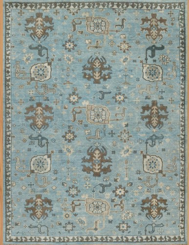 Hand knotted oushak - rug, |
