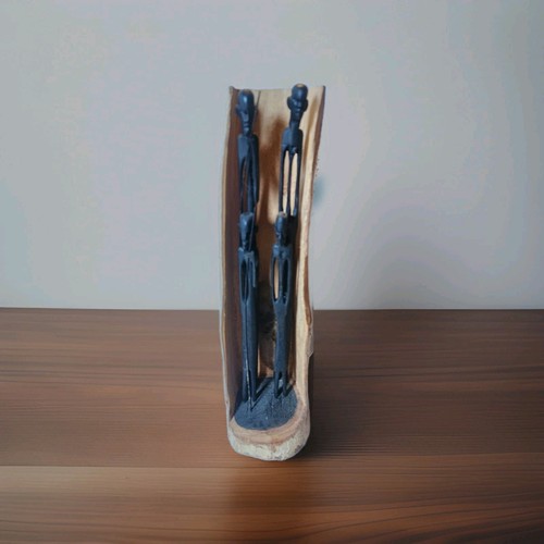 Handcarved wooden ebony - 4,