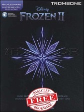 Disney Frozen 2 Trombone Playalong Music Book/Audio plus Key Signature Bookmark