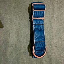 Bargain dog collar 1.5"  Greyhound whippet sighthound in turquoise Velvet