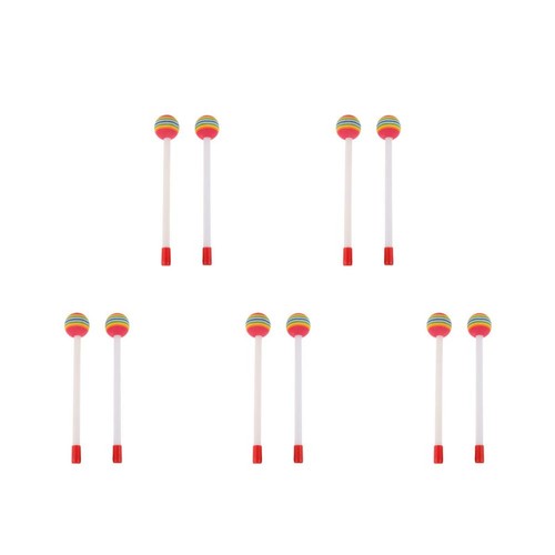 Colorful plastic drum - colorful, mallets
