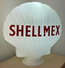 Shell Mex Petrol Pump Globe - Hailware White Glass