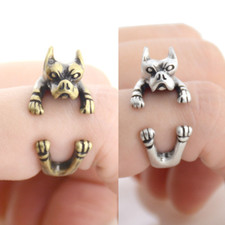 American Bulldog Ring Silver