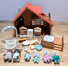 Sylvanian Families Log Cabin with Furniture, Figures and Lots of Extras