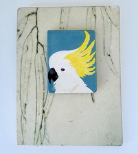 MARGARET HOLLOWAY AUSTRALIAN STUDIO POTTERY SULPHUR CRESTED COCKATOO WALL ART