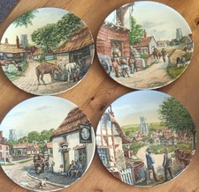Royal Doulton - Journey through the Village - Set of 4 Plates - Full Docs/COA's