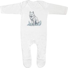 'Crystal Wolf' Baby Romper