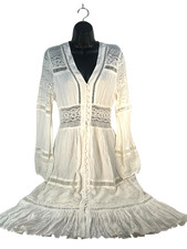 White Floral Lace Maxi Dress