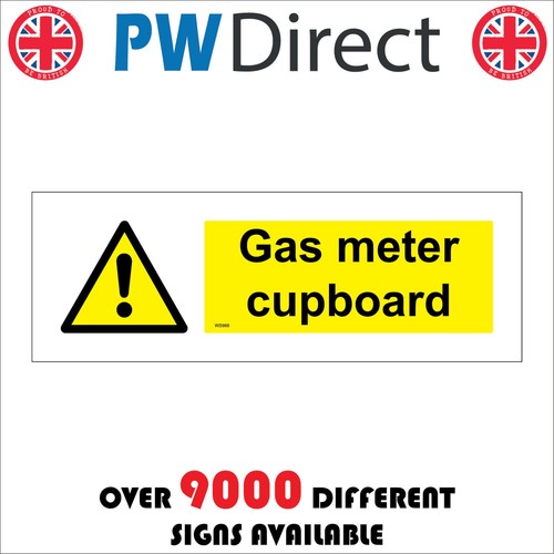 Sign gas meter cupboard - sign,