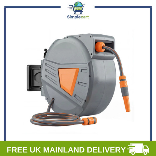 Retractable hose reel wall - reel,