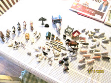Job Lot APPROX . 80 x  Britains Etc Lead Farm Animals, Carts etc-Unboxed