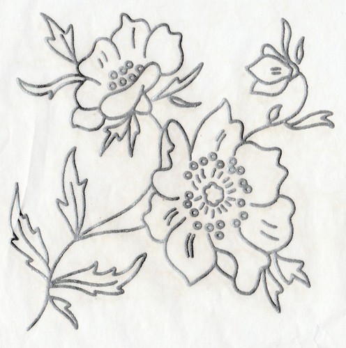 Vintage embroidery transfer - vintage,