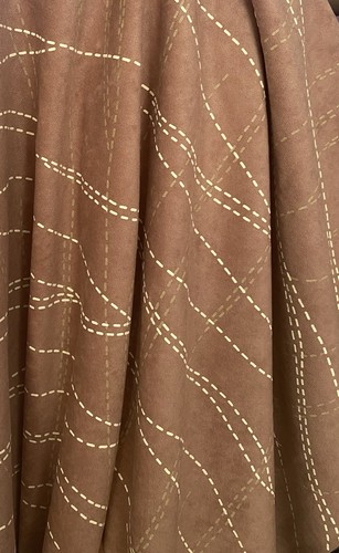 Faux suede brown fabric - faux, with