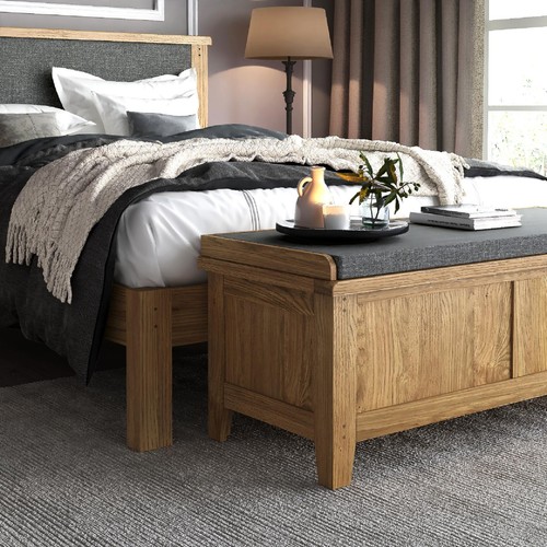 Oak large blanket box - large,