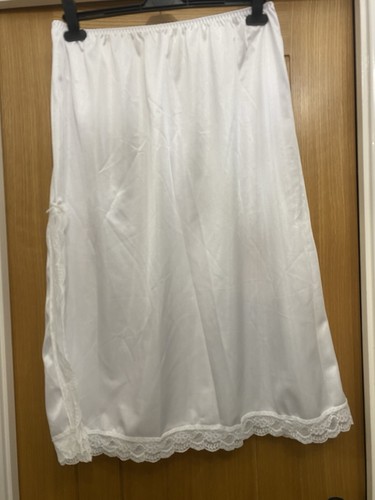 Polyester half slip white xl - polyester,