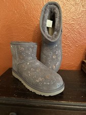 UGG CLASSIC ZODIAC MINI NIGHTFALL SUEDE SHEEPSKIN WOMEN'S BOOTS SIZE US 7 NEW