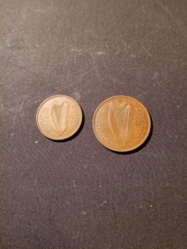 Irish coins 1935 - x2, penny