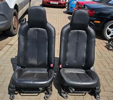 MAZDA MX5 LEATHER SEATS MK3 / NC / 2005 2006 2007 2008 PAIR / BLACK /  SEE PICS