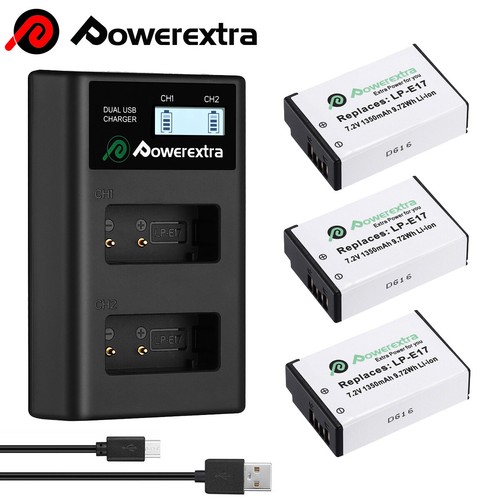 E17 battery lcd - 1-4x, lp-e17
