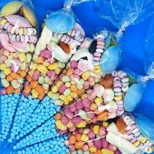 Personalised Pre Filled Blue Millions Sweet Cones Party Bags Birthday