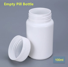 10Pcs 100ml Empty Medicine Bottles - White Plastic Bottles  FREE DELIVERY!