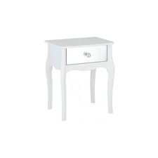 Baroque Mirrored Nightstand in White - customer return