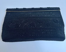 Vintage 1960s Black Beaded