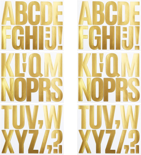 Inch large gold - large, letter