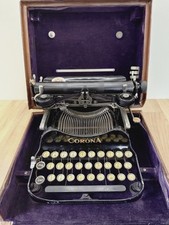ANTIQUE SMITH CORONA PORTABLE TYPEWRITER MODEL 3 WITH CASE