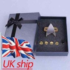 ST  Voyager Communicator Pin Brooch Rank Pips Starfleet Props Set Of 6