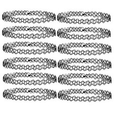 12pcs Tattoo Choker Stretch