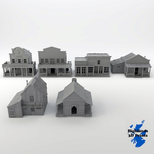 Wild west buildings scatter - wild,