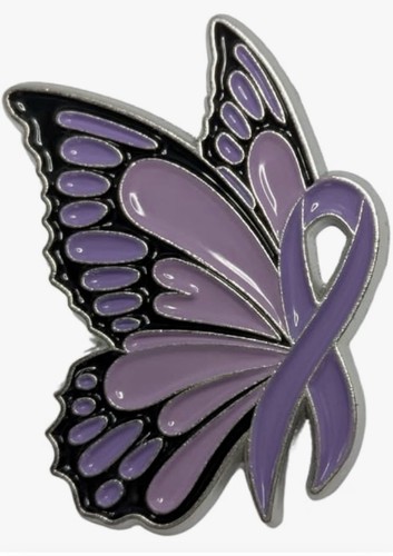 Metal enamel purple - purple, ribbon