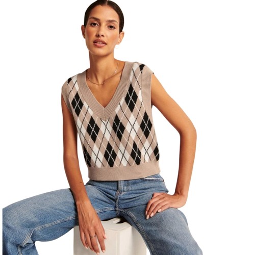 Abercrombie argyle v - a&f, v-neck