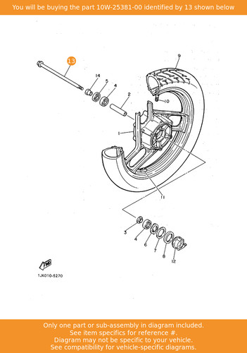 Yamaha axle wheel - axle,,