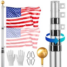 25FT Telescopic Flagpole Kit