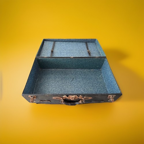 Antique leather steamer trunk - antique,